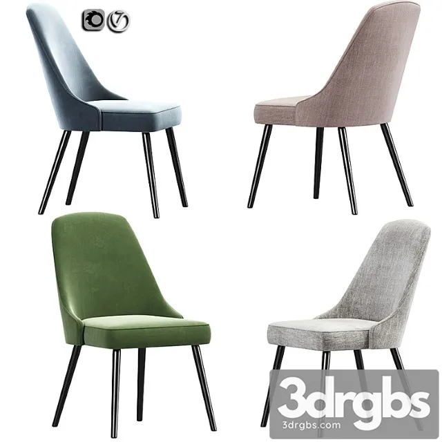 Mid-century upholstered dining chair 02 2 3dsmax Download
