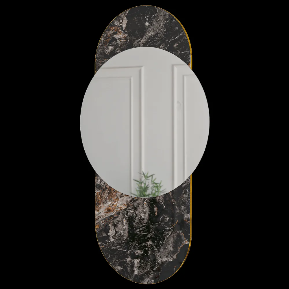 Mideon – Mirror Rock black gold 3ds Max