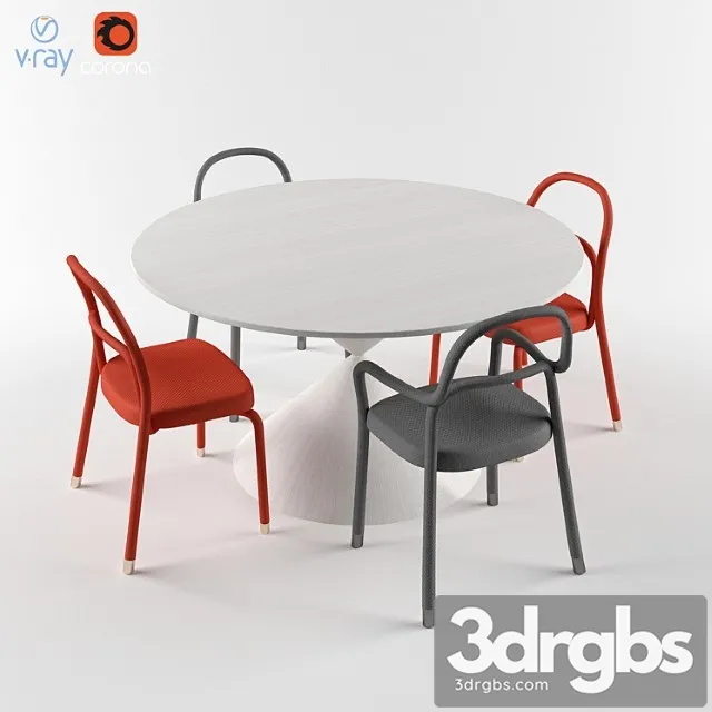 Midj clessidra table and chair 2 3dsmax Download