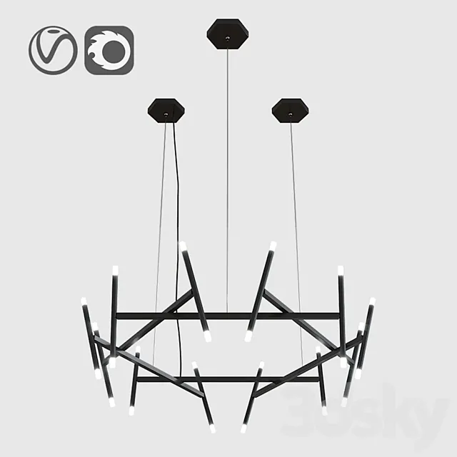 Midnight chandelier 3DS Max Model