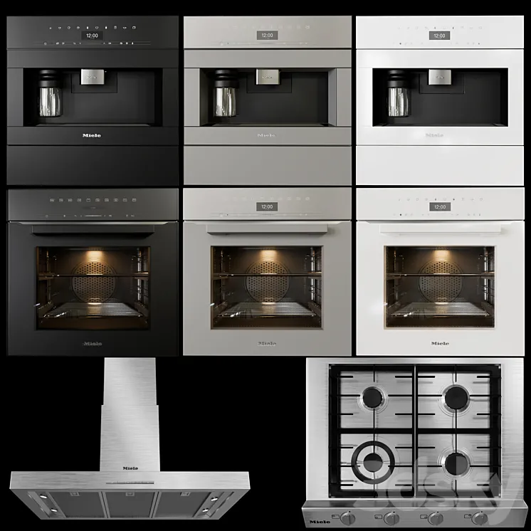 miele cooking appliances collection 3DS Max Model