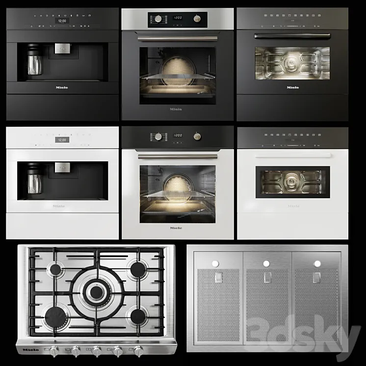 miele kitchen appliances 3DS Max