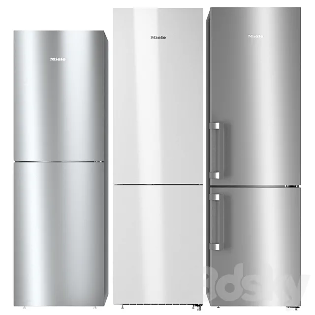 Miele refrigerator set 3ds Max