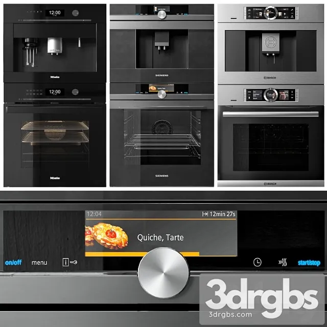 Miele, siemens and bosch double oven and coffeemaker collection