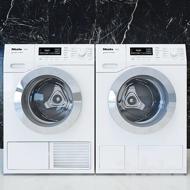 Miele T1 W1 washing machines and dryers 3DSMax File