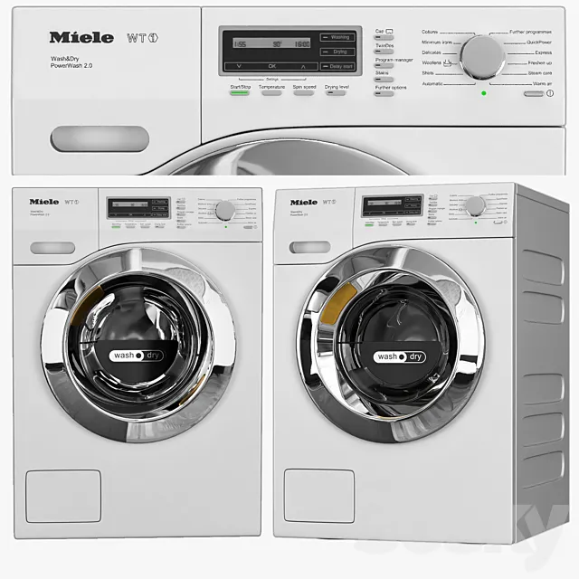 Miele_WTF130_WPM washing machine 3ds Max