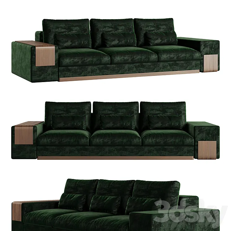 MIES 3 Seat Sofa by ALMA de LUCE 3DS Max Model
