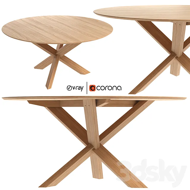 Mikado Round Dining Table R160 Cm by Industry West 3ds Max