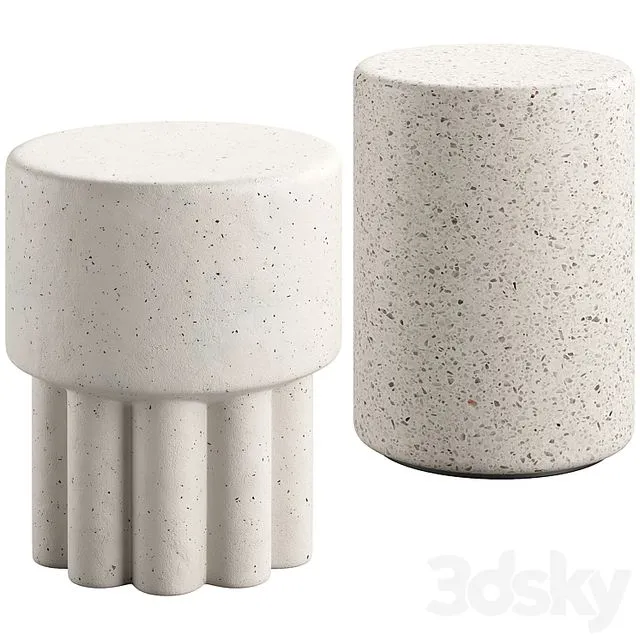 Mila Scallop Stool and Made Goods Castiel Stool 3dsMax Model