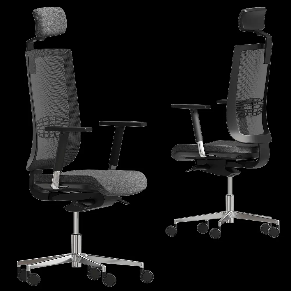 Milani  – Office chair Lex operative with headrest 3ds Max