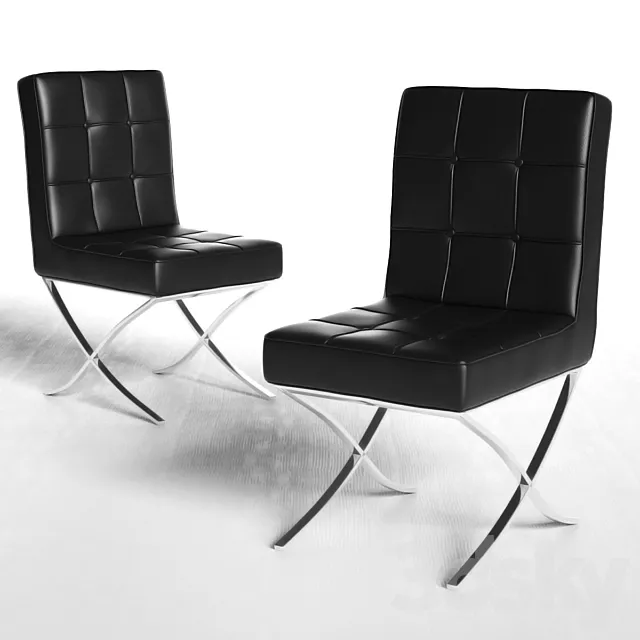 Milania Black Leather Dining Chairs 3DSMax File