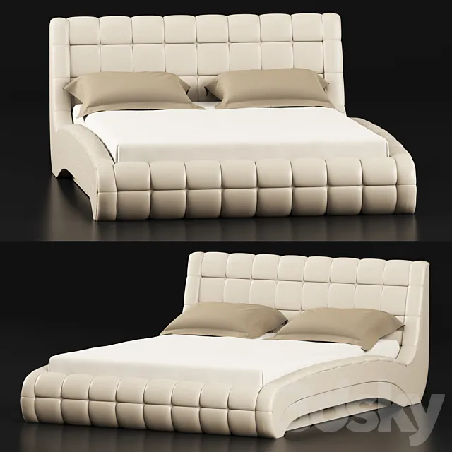 Milano bed 3ds Max