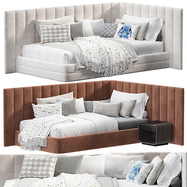 Milano modern kids bed 3ds Max