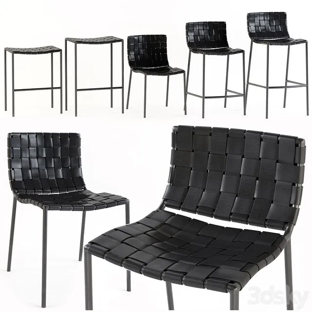 Milano Woven Stools 3dsMax Model