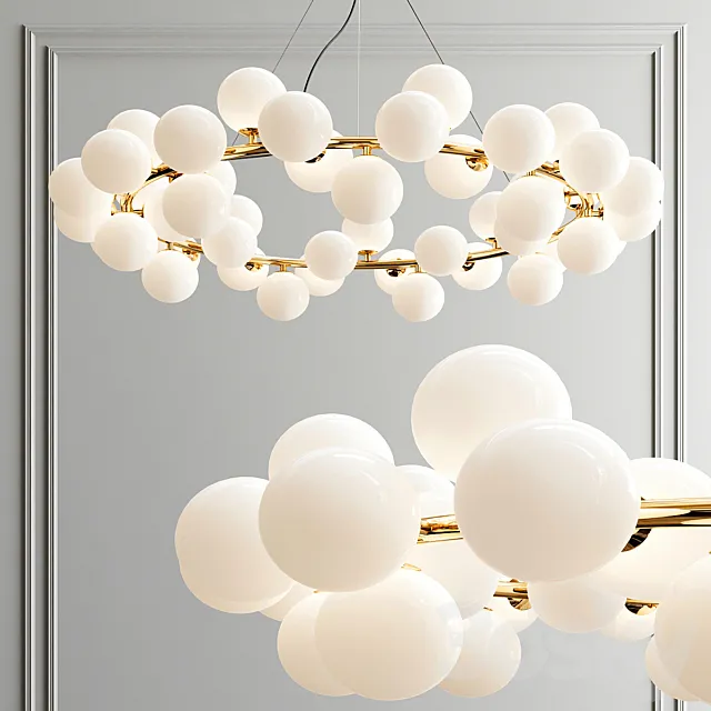 Milk Bubble Round Chandelier 3ds Max
