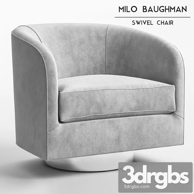 Milo Baughman Swivel Chair 1 3dsmax Download