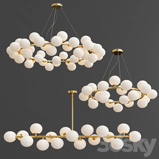 Mimosa Chandelier Collection 3ds Max