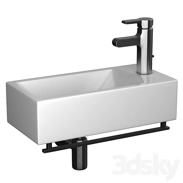 mini sink Alfi Brand Small Modern & Jacob Delafon Singulier mixer 3ds Max