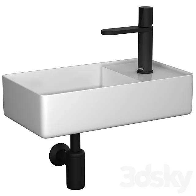 mini sink Antoniolupi Simplomani & mixer Antoniolupi Indigo 3ds Max