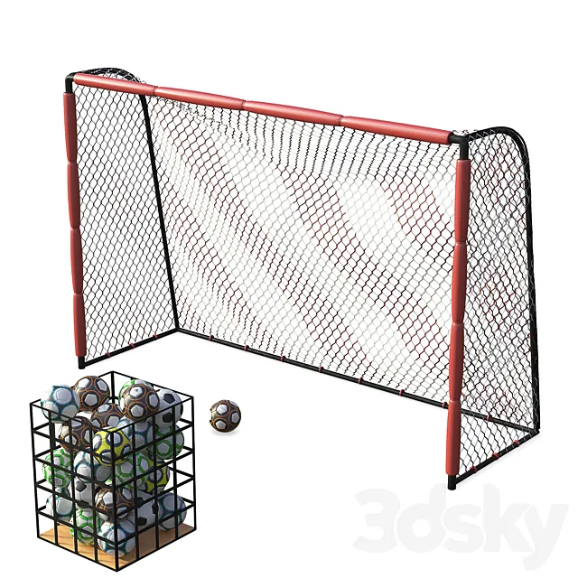 Mini-soccer goal 3DS Max Model