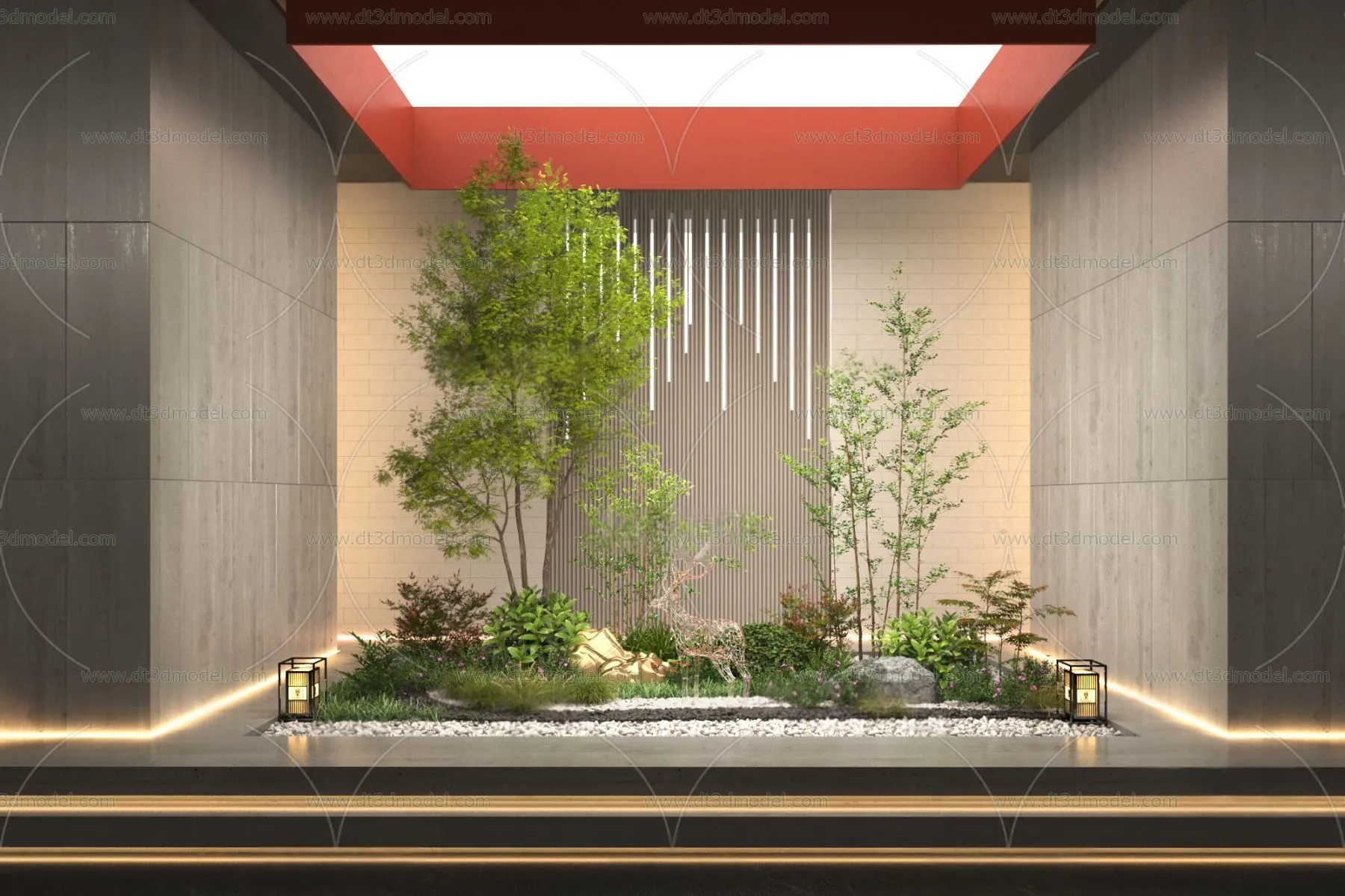 Miniature Garden 3D Scenes – Interior Plants – 002 – VRAY Render