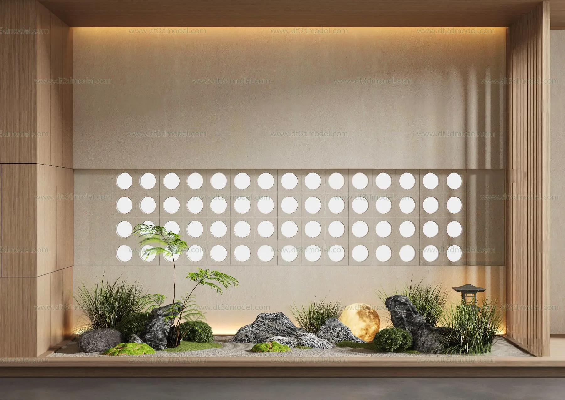 Miniature Garden 3D Scenes – Interior Plants – 004 – VRAY Render