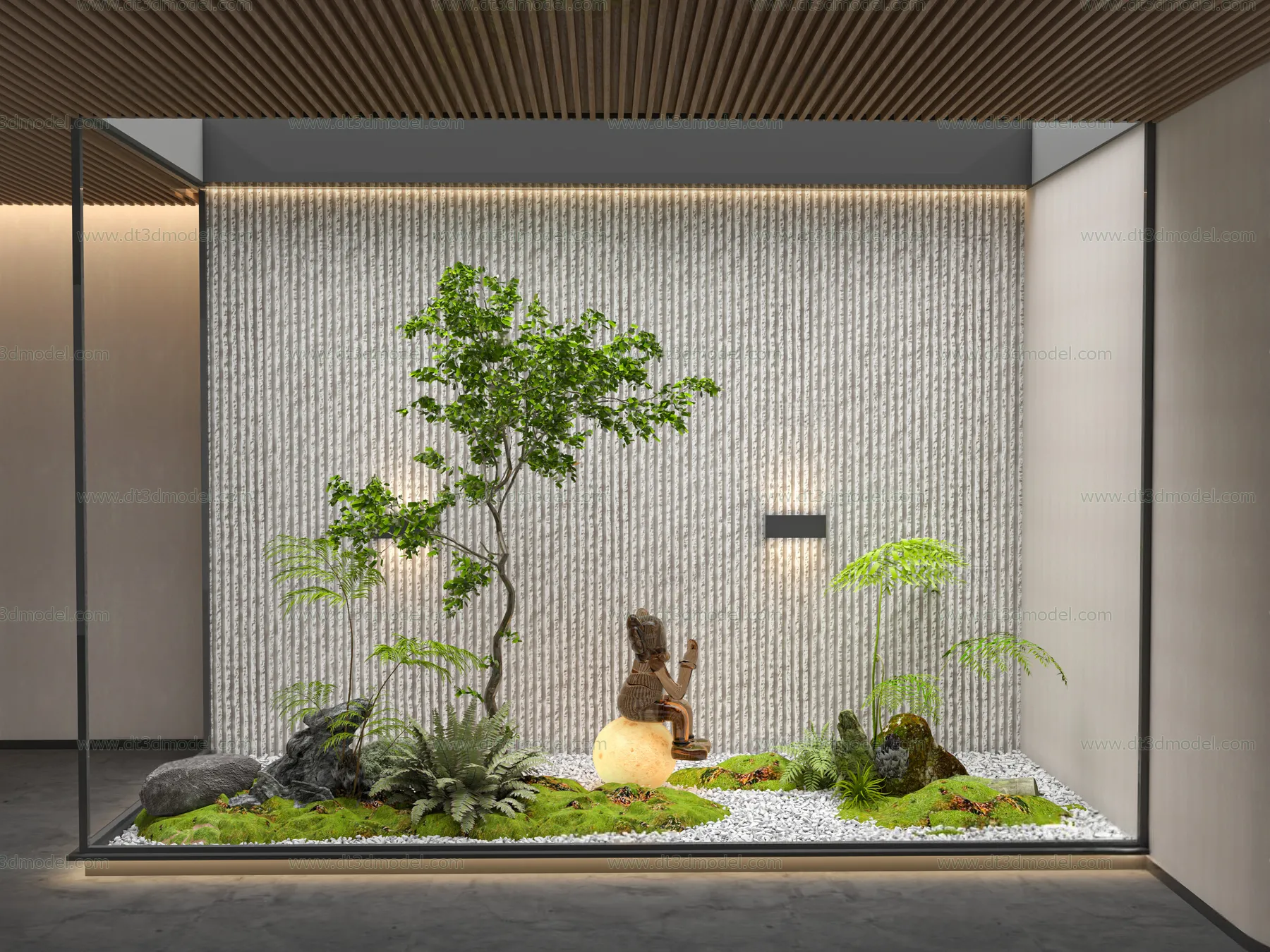 Miniature Garden 3D Scenes – Interior Plants – 005 – VRAY Render