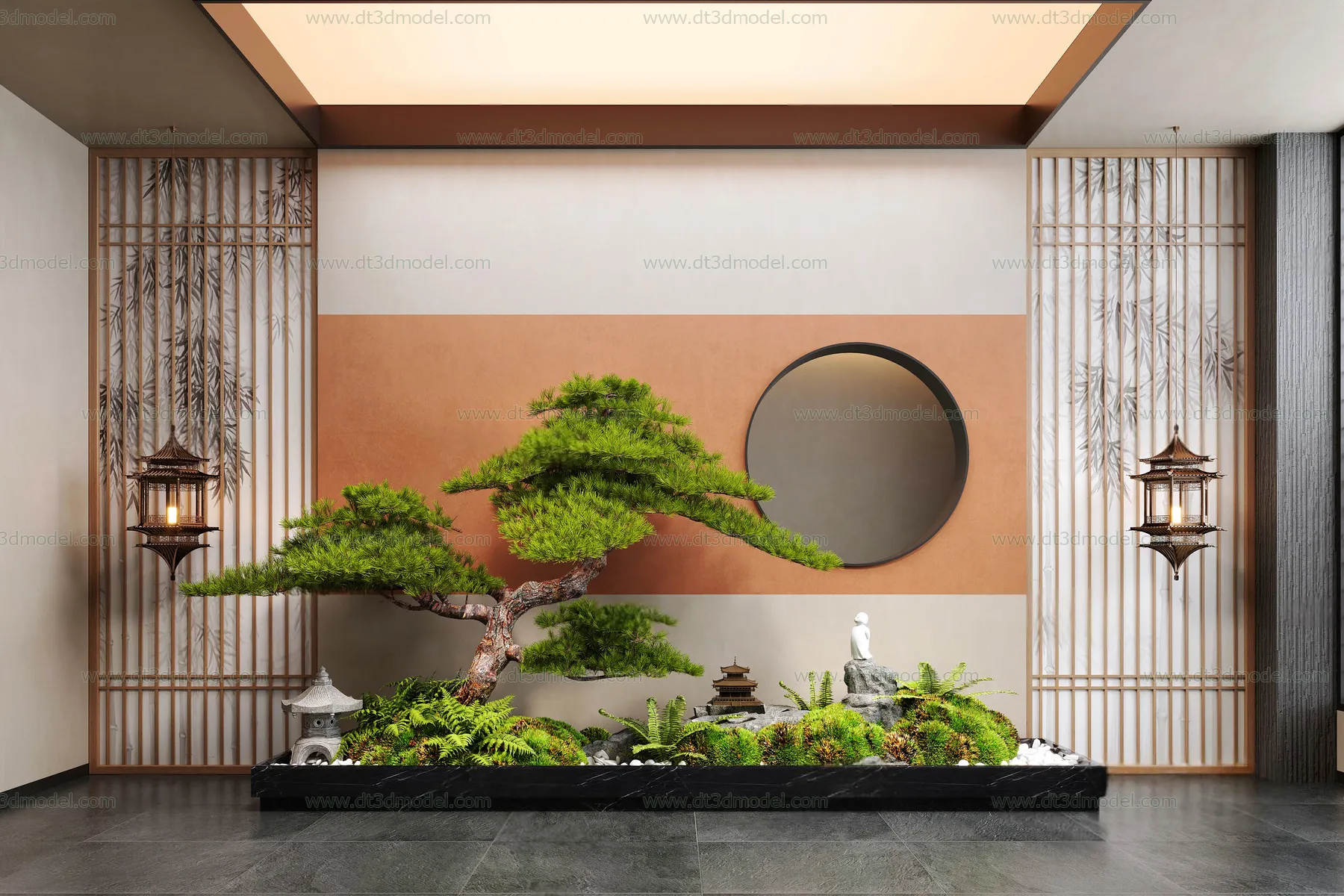 Miniature Garden 3D Scenes – Interior Plants – 024 – CORONA Render