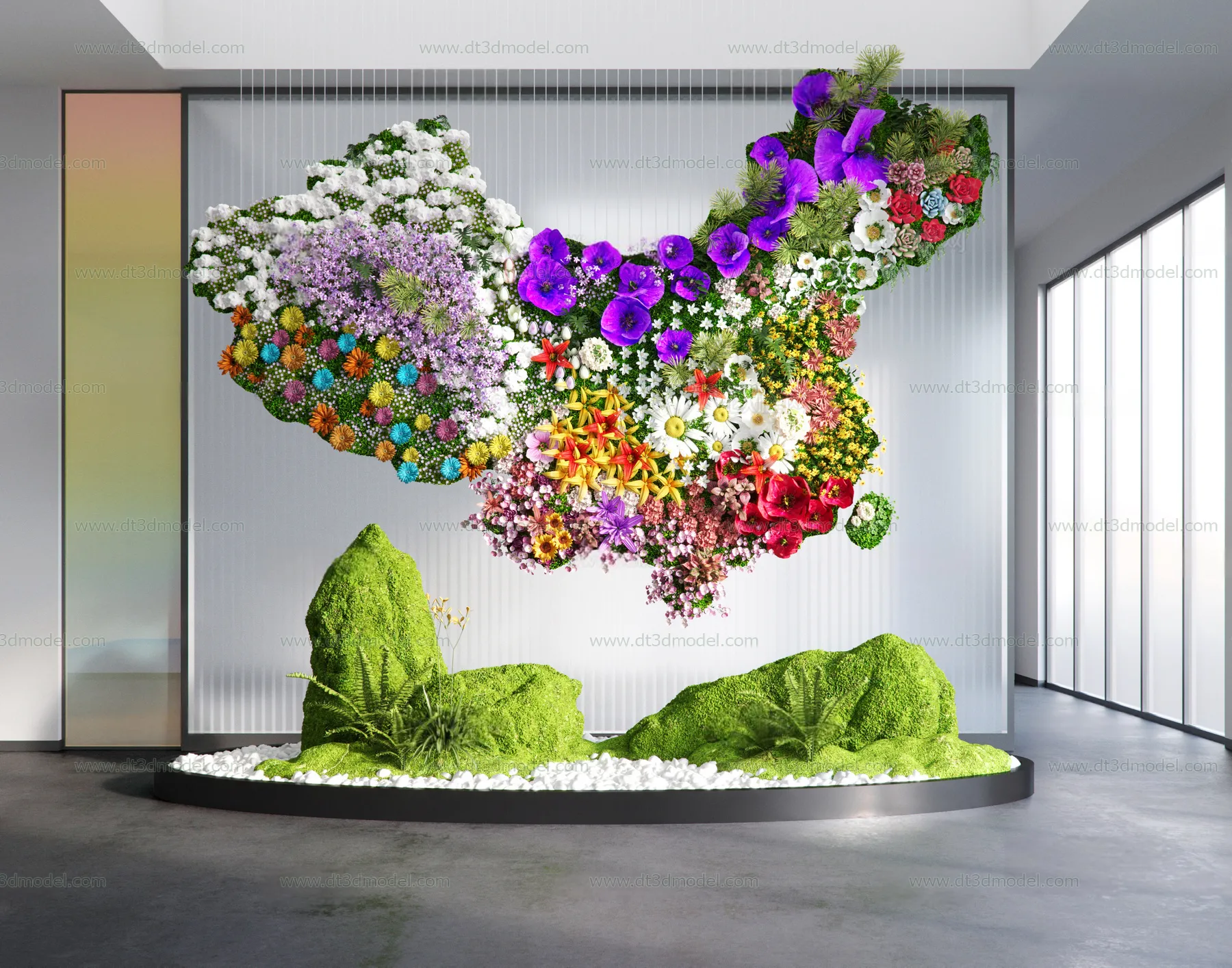 Miniature Garden 3D Scenes – Interior Plants – 028 – CORONA Render