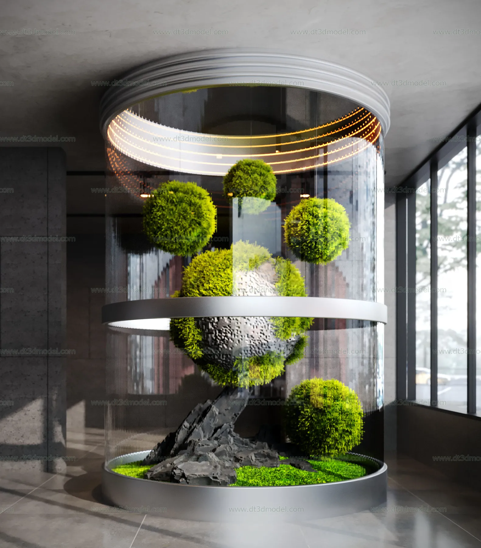 Miniature Garden 3D Scenes – Interior Plants – 043 – CORONA Render