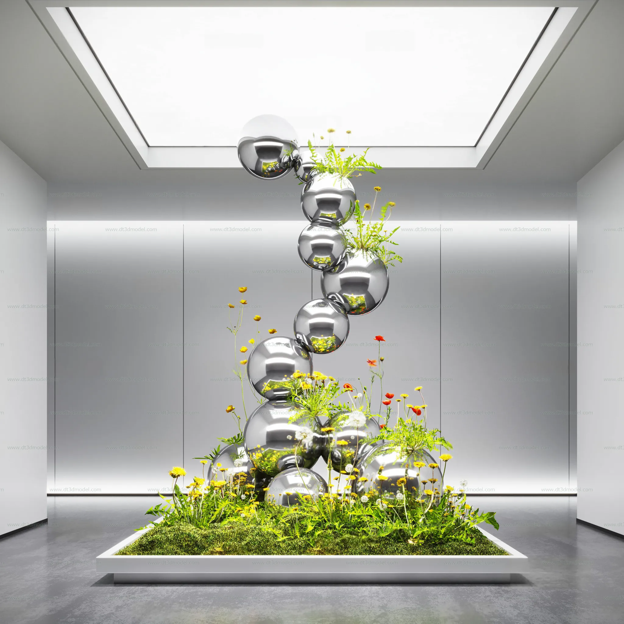 Miniature Garden 3D Scenes – Interior Plants – 050 – CORONA Render