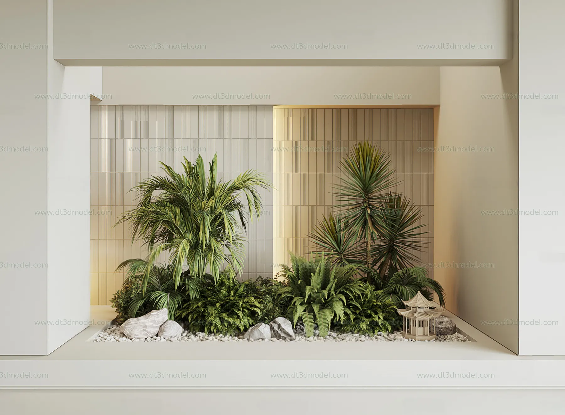 Miniature Garden 3D Scenes – Interior Plants – 068 – CORONA Render