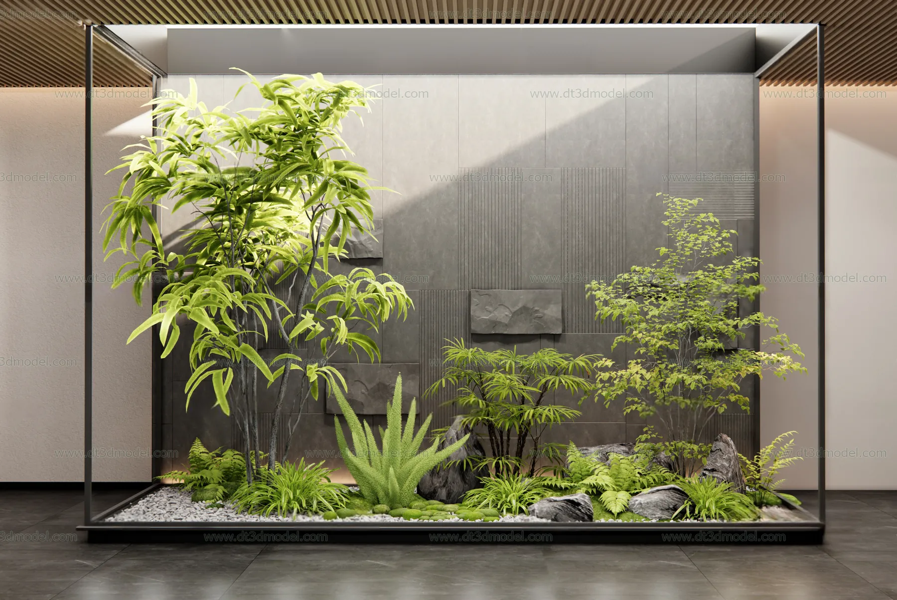 Miniature Garden 3D Scenes – Interior Plants – 074 – VRAY Render