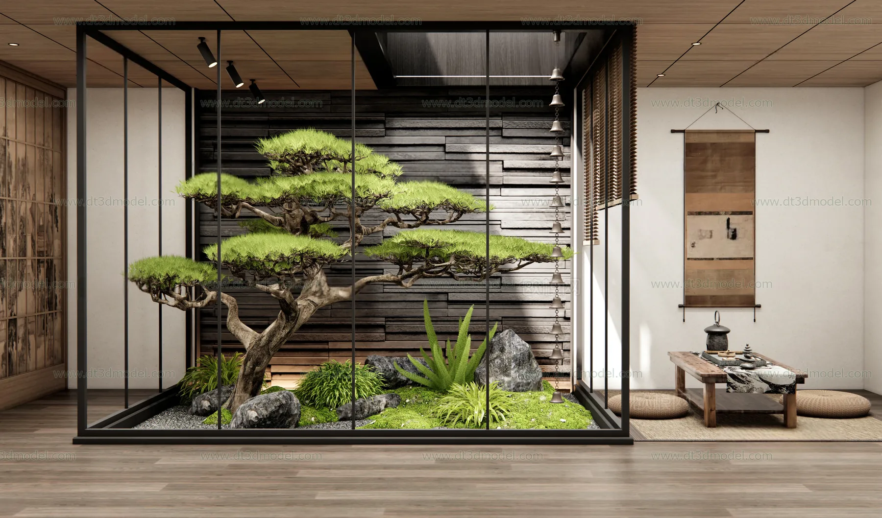 Miniature Garden 3D Scenes – Interior Plants – 080 – VRAY Render