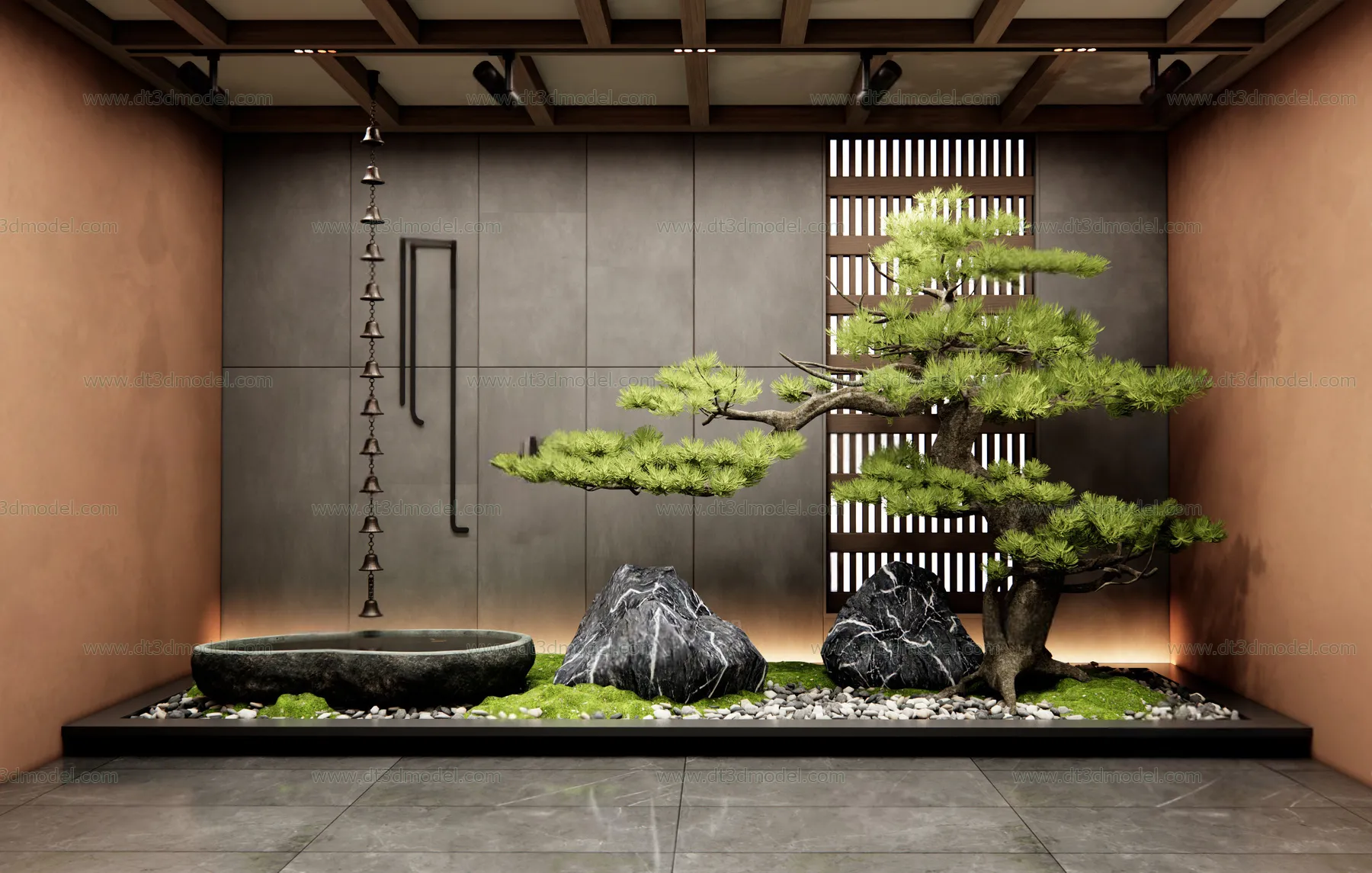 Miniature Garden 3D Scenes – Interior Plants – 086 – VRAY Render