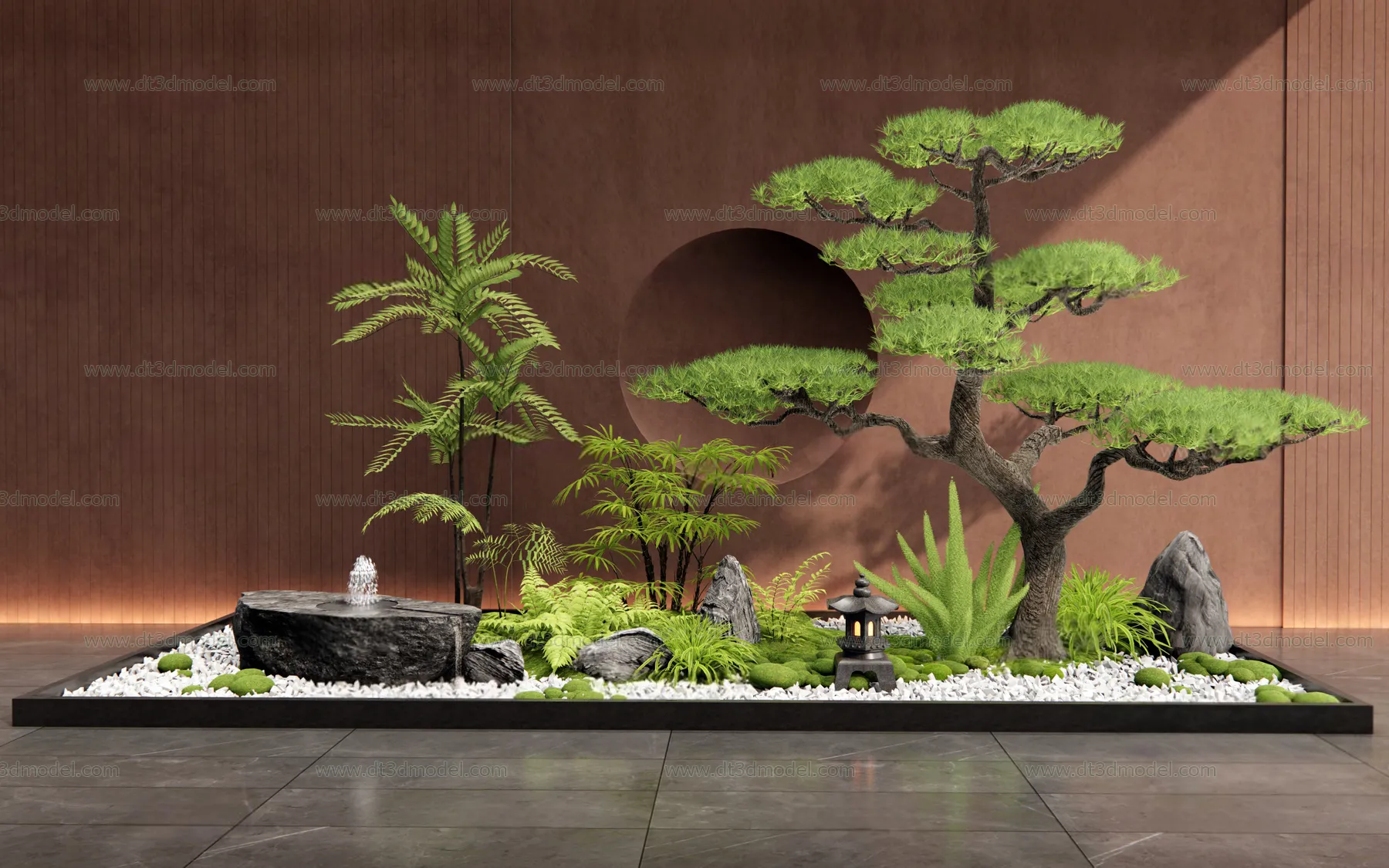 Miniature Garden 3D Scenes – Interior Plants – 089 – VRAY Render