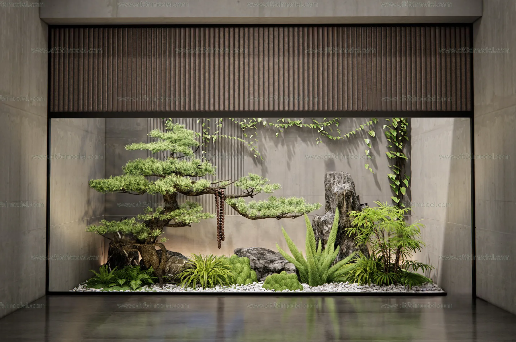 Miniature Garden 3D Scenes – Interior Plants – 090 – VRAY Render