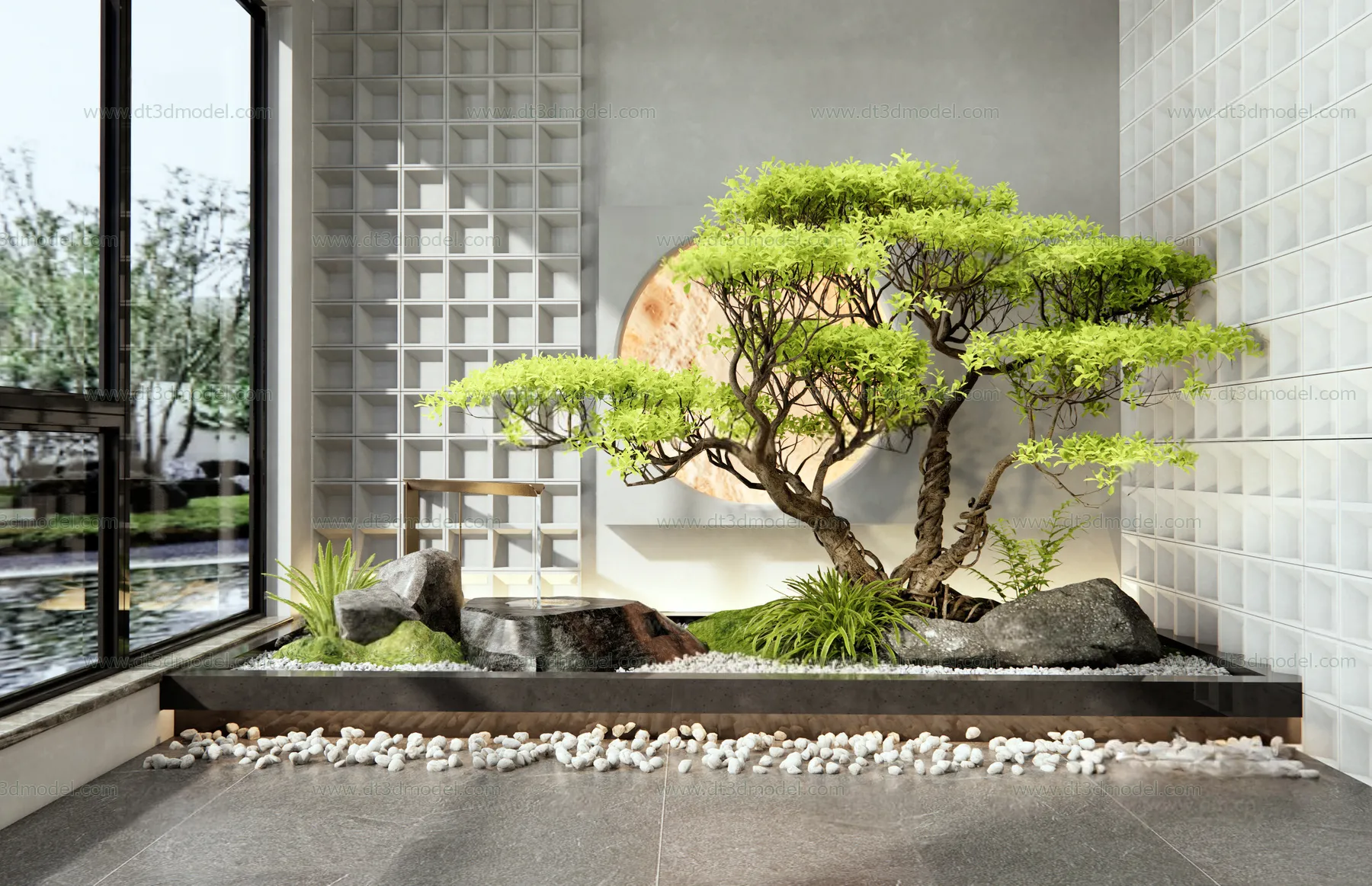 Miniature Garden 3D Scenes – Interior Plants – 091 – VRAY Render