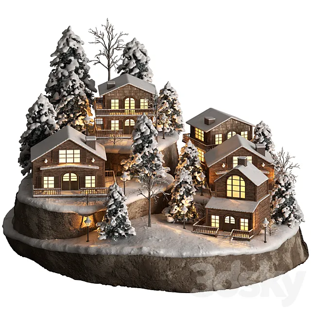 Miniature Houses – Christmas Decor 79 3dsMax Model