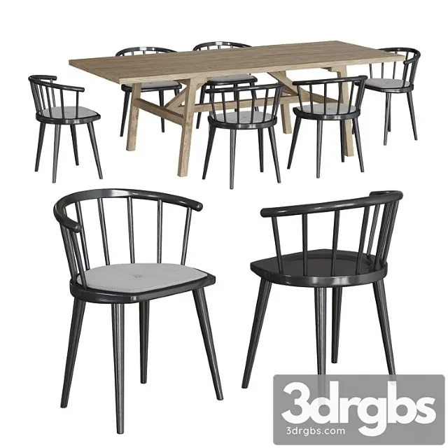 Miniforms frattino table & billiani w chair 2 3dsmax Download