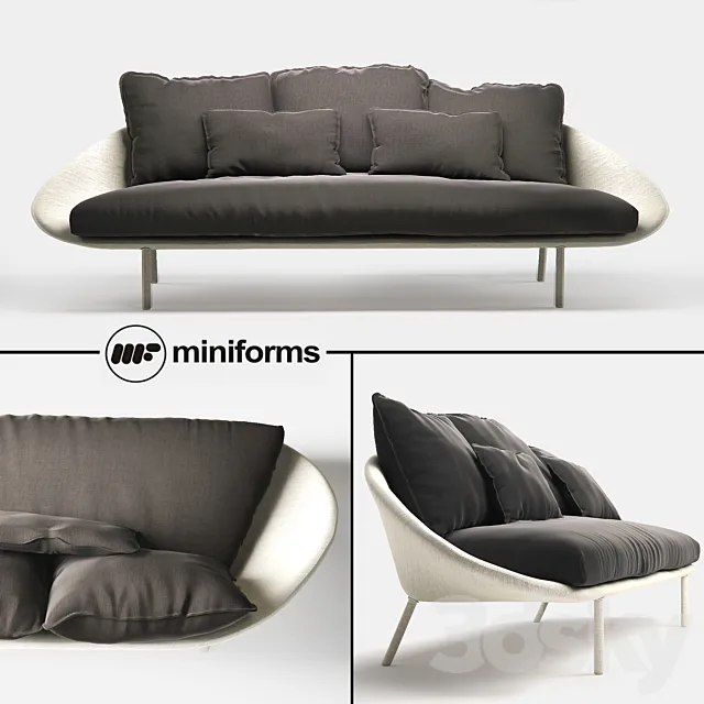 Miniforms LEM-x 3 seater sofa 3DSMax File