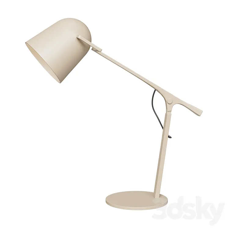Minimal Beige Iron Desk Lamp 3DS Max