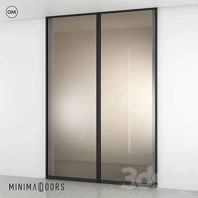 Minimaldoors sliding glass walls 3DSMax File