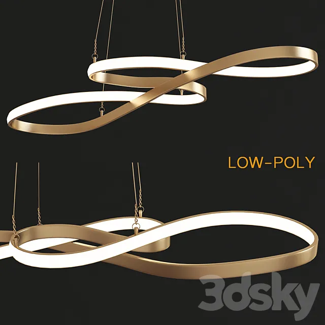 Minimalism DIY Hanging Modern Led 3DS Max Model