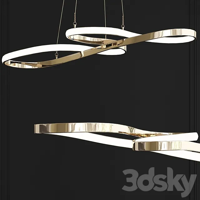 Minimalism DIY Hanging Modern Led 3DS Max Model