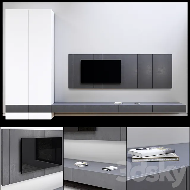 Minimalism | TV set 3ds Max