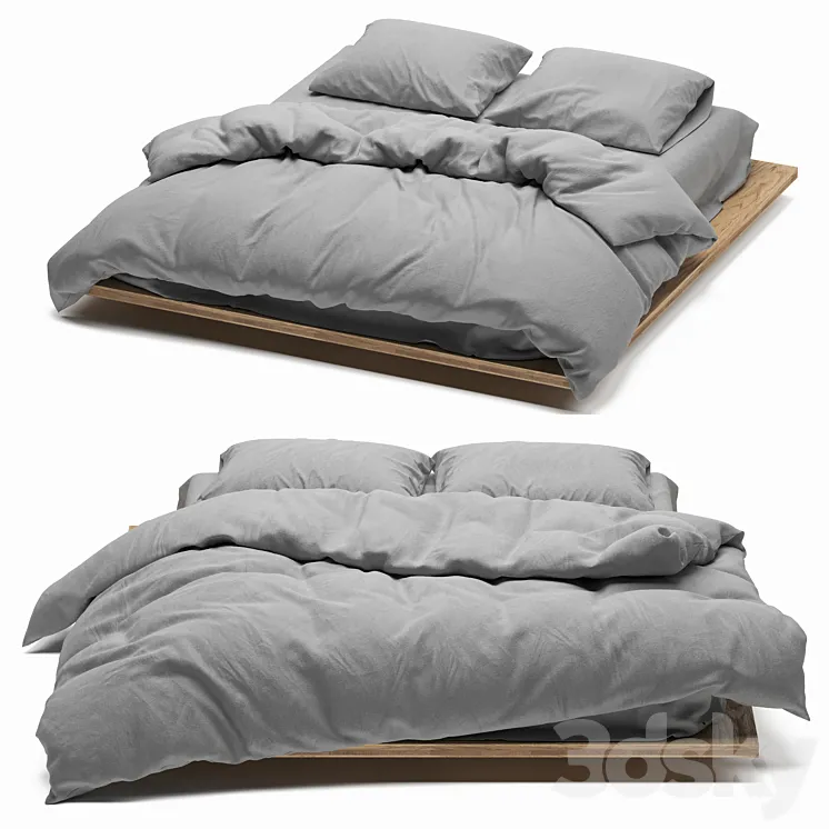minimalist bed linen 2 3DS Max Model