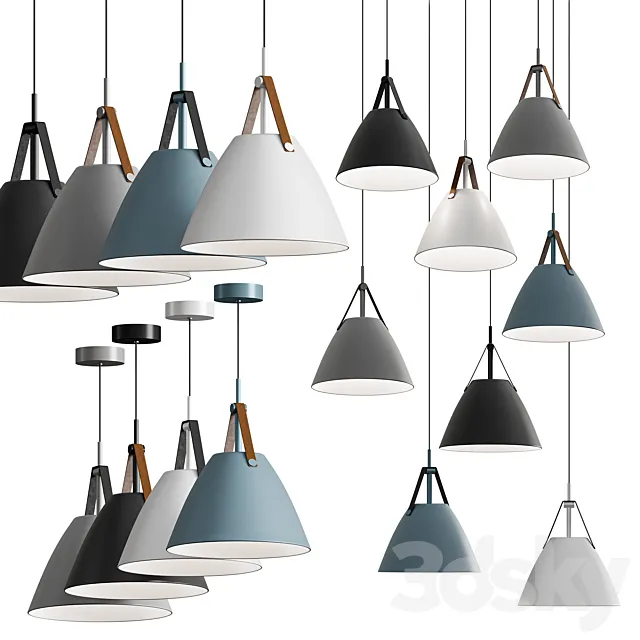 Minimalist Nordic Hanging Light 3DS Max Model