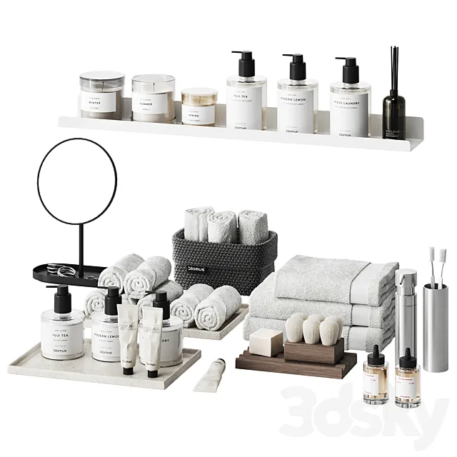 Minimalistic bathroom accessories 2 3ds Max