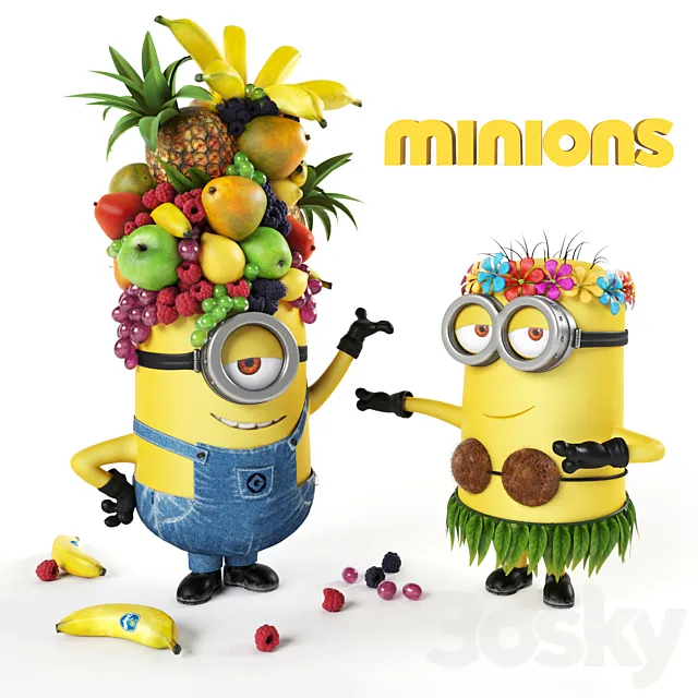 Minions on vacation 3ds Max